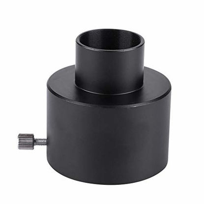 Picture of Oumij Telescope Eyepiece Extension Tube Adapter Metal 1.25" to 2" Telescope Eyepiece Adapter 31.7mm to 50.8mm Mount Adapter Projection Astrophotography