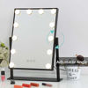 Picture of FENCHILIN Lighted Makeup Mirror Hollywood Mirror Vanity Makeup Mirror with Light Smart Touch Control 3Colors Dimable Light Detachable 10X Magnification 360°Rotation(Black)