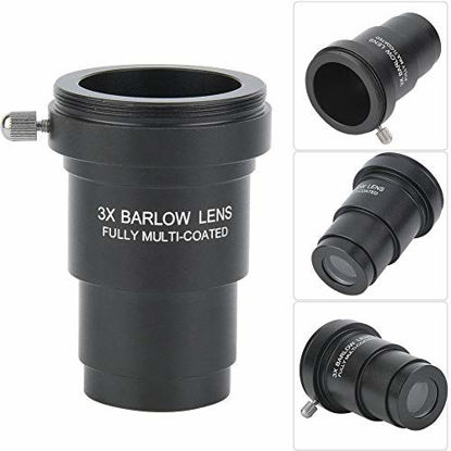Picture of Bewinner 3X Barlow Lens for Telescope Eyepieces 1.25inch/31.7mm M42x0.75 Thread Interface for 1.25 Inch Astronomical Telescope Eyepieces