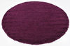 Picture of Unique Loom Solo Solid Shag Collection Modern Plush Eggplant Purple Round Rug (8' 2 x 8' 2)
