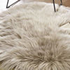 Picture of Ashler Faux Fur Beige Round Area Rug Indoor Ultra Soft Fluffy Bedroom Floor Sofa Living Room 35" x 35"