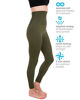 Picture of Homma Activewear Thick High Waist Tummy Compression Slimming Body Leggings Pant (X-Large, Olive)