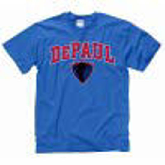 Picture of Campus Colors DePaul Blue Demons Arch & Logo Gameday T-Shirt - Royal, Small