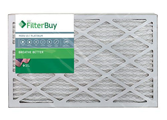 Picture of FilterBuy 12.75x21x1 MERV 13 Pleated AC Furnace Air Filter, (Pack of 2 Filters), 12.75x21x1 - Platinum