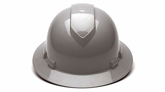 Picture of Pyramex Ridgeline Full Brim Hard Hat, 4-Point Ratchet Suspension, Gray