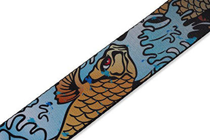 Picture of Levy's Leathers 2" Polyester Guitar Strap Sublimation-Printed with original artist's Design, Genuine Leather Ends (MPD2-009)