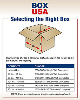 Picture of BOX USA B16104 Flat Corrugated Boxes, 16"L x 10"W x 4"H, Kraft (Pack of 25)