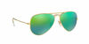 Picture of Ray-Ban unisex adult RB3025 Mirror sunglasses, Matte Gold Frame/Crystal Green Mirror Green Lens 112/19, Medium US