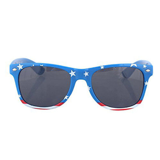 Picture of Shaderz Classic Navy Frame Retro 80's American America Sunglasses Dark Lenses