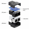 Picture of RJ45 Splitter Connector,Aoiutrn Dual LAN Ethernet Socket USB 1 to 2 Female Network Adapter Compatible with Cat5, Cat5e, Cat6, Cat7