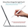 Picture of KELIFANG Silicone Case Compatible New Apple Pencil 2nd Generation, Protective Holder Sleeve and Nib Cover Compatible New Pro 11, 12.9 inches 2020 Apple Pencil 2 Gen (White)