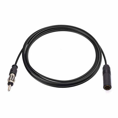 Picture of Bingfu Car Radio Antenna Extension Cable 10 feet / 3m Car FM AM Radio Car Antenna Extension Cable Cord DIN Plug Connector Coaxial Cable for Vehicle Truck Car Stereo Head Unit CD Media Receiver Player