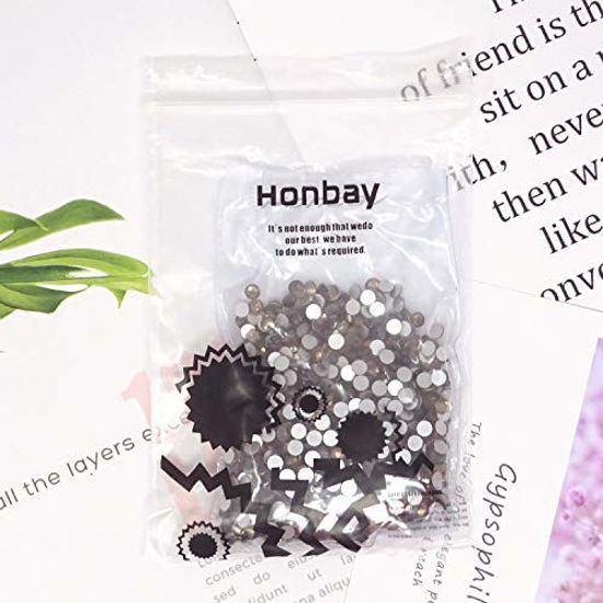 Honbay 1440pcs Sparkly Clear Crystal Flat Back Round Rhinestones (5mm,ss20)