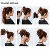 Picture of Messy Bun Hair Piece Thick Updo Scrunchies Synthetic Hair Extensions Ponytail Hair Wig Hairpiece Platinum Blonde