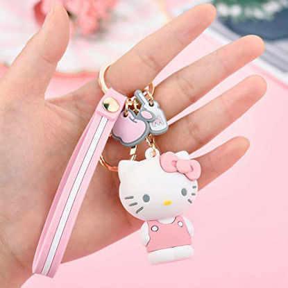 Picture of Hello Kitty Key Chain for Girls Women Hello Kitty Gifts | Hello Kitty Figures Sanrio Birthday Gift Bag Accessories (Hello Kitty 1)