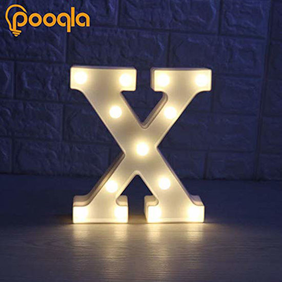Picture of LED Marquee Letter Lights Alphabet Light Up Sign for Wedding Home Party Bar Decoration X