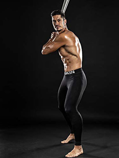 3 Pack: Mens Compression Pants Gym Sports Running Skin Tights