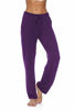 Picture of DIBAOLONG Womens Yoga Pants Wide Leg Comfy Drawstring Loose Straight Lounge Running Workout Legging Purple L