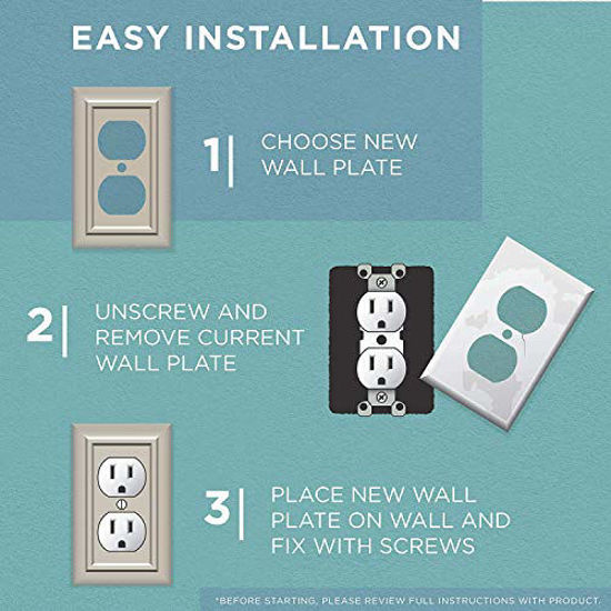 Picture of Franklin Brass W35270-PW-C Classic Beadboard Switch/Decorator Wall Plate/Switch Plate/Cover, Pure White