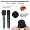 Picture of Kithouse K380A Wireless Microphone Karaoke Microphone Wireless Mic Dual With Rechargeable Bluetooth Receiver System Set - UHF Handheld Cordless Microphone For Singing Speech Church(Elegant Black)