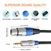 Picture of TISINO XLR to 3.5mm (1/8 inch) Microphone Cable, XLR Female to Mini Jack Aux Mic Cord for Camcorders, DSLR Cameras, Computer Recording Device and More - 3.3 feet