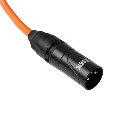 Picture of LyxPro 3 Feet XLR Microphone Cable Balanced Male to Female 3 Pin Mic Cord for Powered Speakers Audio Interface Professional Pro Audio Performance and Recording Devices - Orange