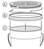 Picture of 5 Gallon White Bucket & Gamma Seal Lid - Food Grade Plastic Pail & Gamma2 Screw Seal Tight Lid (Red)