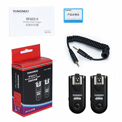 Picture of YONGNUO Wireless Shutter Release & Flash Trigger RF-603II C1 for Canon DSLR 1100D / 1000D / 600D / 550D / 500D / 450D / 400D / 350D / 300D / 60D/70D