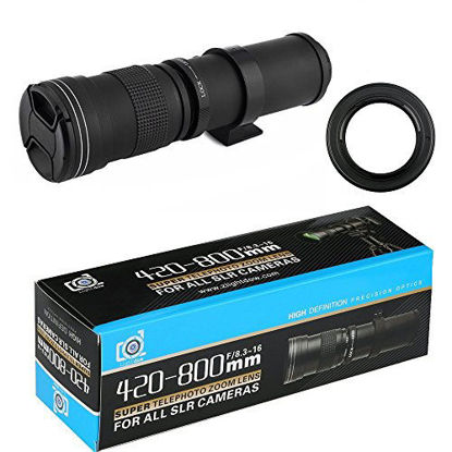 Picture of Lightdow 420-800mm f/8.3 Manual Zoom Telephoto Lens + T-Mount for Nikon D5500 D3300 D3200 D5300 D3400 D7200 D750 D3500 D7500 D500 D600 D700 D800 D810 D850 D3100 D5100 D5200 D7000 D7100 Camera Lenses