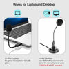 Picture of Mini USB Microphone for Laptop and Desktop Computer, with Gooseneck & Universal USB Sound Card, Compatible with PC and Mac, Plug & Play, Ideal Condenser Mic for Remote Work, Online Class, CGS-M1