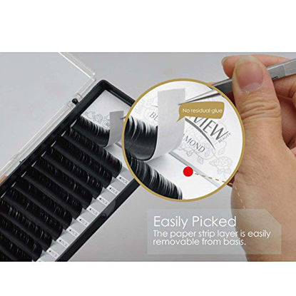 Picture of LASHVIEW Flat Eyelash Extension 0.15mm D Curl 11mm Ellipse Eyelash Extensions Mink Eyelashes Lashes Extension Flat Lash Extension Salon Use Mink Lashes Extensions Black Mink False Lashes