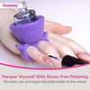 Picture of tweexy Wearable Nail Polish Holder Ring, Fingernail Polishing Tool, Manicure and Pedicure Accessories (Purple Crush)