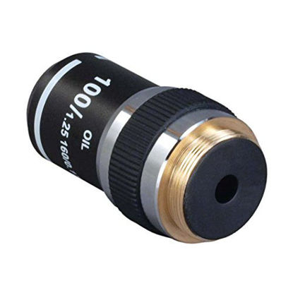 Picture of OMAX 100X (Oil, Spring) Achromatic Compound Microscope Objective Lens