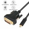 Picture of USB C to DVI Cable, Benfei USB Type-C to DVI Cable [Thunderbolt 3] Compatible for MacBook Pro 2019/2018/2017, Samsung Galaxy S9/S8, Surface Book 2, Dell XPS 13/15, Pixelbook and More - 6 Feet