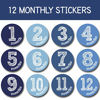 Picture of Baby Monthly Milestone Stickers Boy - Baby Milestone Stickers Boy - Baby Monthly Stickers Boy - Baby Month Stickers for Baby Boy - Baby Months of The Year Stickers - Newborn Monthly Baby Stickers