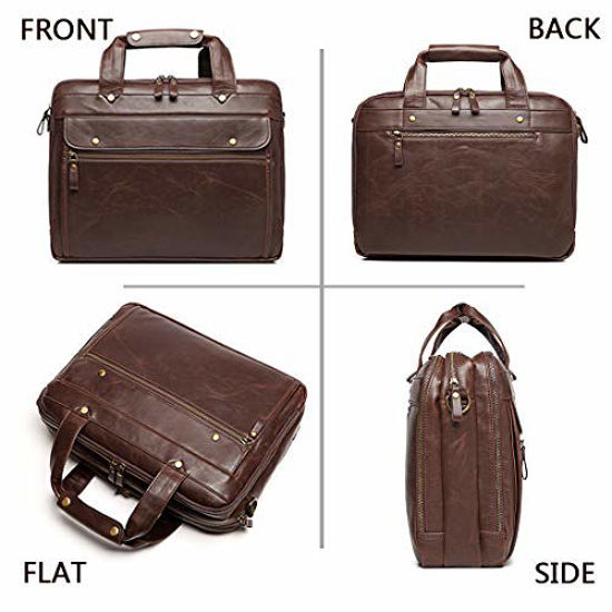 Large leather computer discount bag