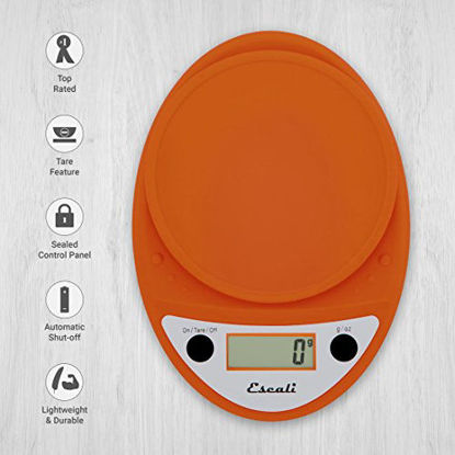 Picture of Escali Primo Lightweight Scale, Standard, Pumpkin Orange