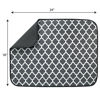 Picture of S&T INC. Absorbent, Reversible XL Microfiber Dish Drying Mat for Kitchen, 18 Inch x 24 Inch, Pewter Gray Trellis