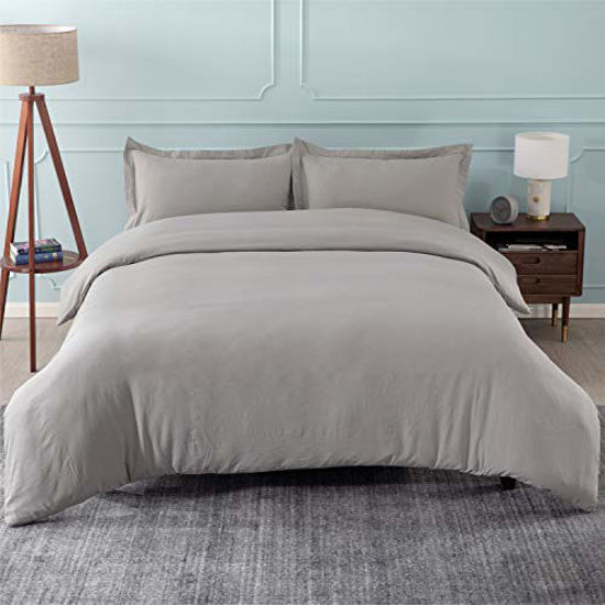  Bedsure White Duvet Cover Queen Size - Soft Prewashed Queen Duvet  Cover Set, 3 Pieces, 1 Duvet Cover 90x90 Inches with Zipper Closure and 2  Pillow Shams, Comforter Not Included : Home & Kitchen