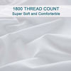 Picture of Bed Sheets Set Microfiber 1800 Thread Count Percale Super Soft and Comforterble 16 Inch Deep Pockets Wrinkle Fade and Hypoallergenic - 4 Piece - 4 Piece (California King, White)