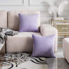 Picture of Home Brilliant Solid Throw Pillow Covers Corduroy Light Purple Toss Pillowcases for Wedding Bedroom Couch, 2 Pieces, Lavender 16x16 Inch(40cm)