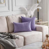 Picture of Home Brilliant Solid Throw Pillow Covers Corduroy Light Purple Toss Pillowcases for Wedding Bedroom Couch, 2 Pieces, Lavender 16x16 Inch(40cm)