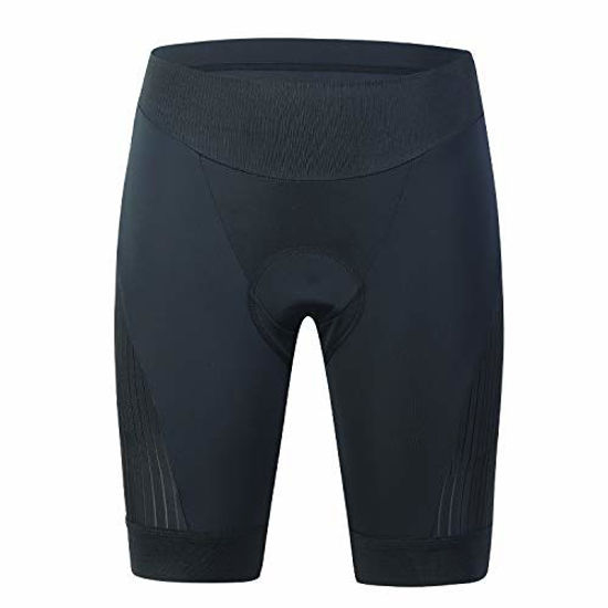 Picture of beroy Women Cycling Shorts with 4D Padding,Bike Shorts for Ladies(S Black+Print)