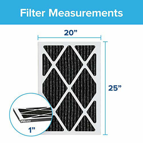 Picture of Filtrete 20x25x1, AC Furnace Air Filter, MPR 1200, Allergen Defense Odor Reduction, 4-Pack (exact dimensions 19.69 x 24.69 x 0.81)