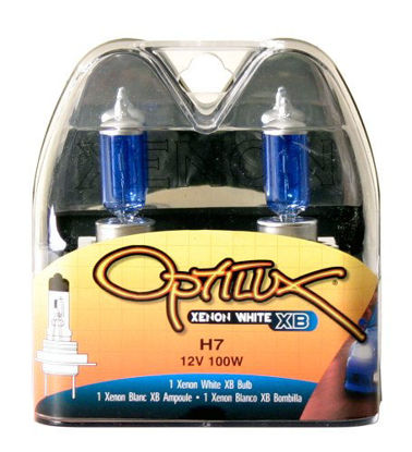 Picture of Optilux Hella H71070307 XB Series H7 Xenon White Halogen Bulbs, 12V, 100W, 2 Pack