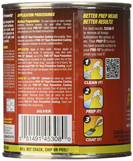 Picture of POR-15 45308 Silver Rust Preventive Coating - 1 pint