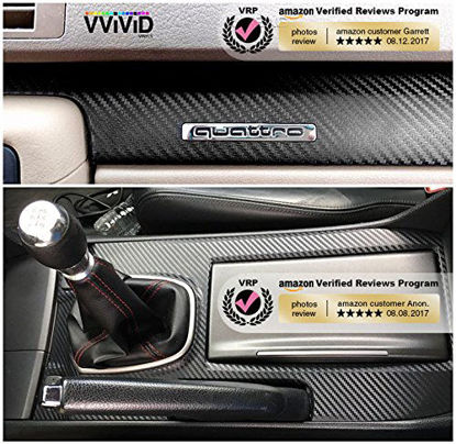 Picture of VViViD XPO Black Carbon Fiber Car Wrap Vinyl Roll Featuring Air Release Technology (10ft x 5ft)