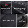 Picture of kingphenix Premium PU Car Seat Cover - Front Seat Protector Works with 95% of Vehicles - Padded, Anti-Slip, Full Wrapping Edge - (Dimensions: 21'' x 20.5'') - 1 Piece, Black