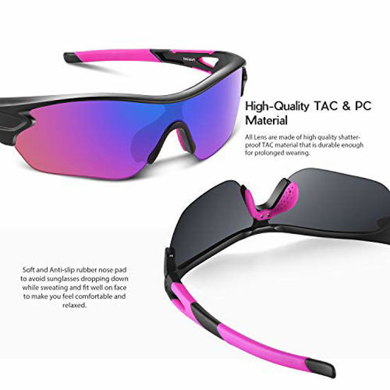 Polarized Sports Sunglasses for Men Women Youth Baseball Cycling