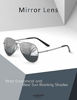 Picture of LUENX Women Men Aviator Sunglasses Polarized Mirror Silver Lens Metal Silver Frame with case